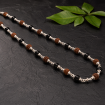Handcrafted 925 silver Rudraksha mala craftsmanship