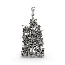 925 silver Dasmahavidya Devi pendant front view