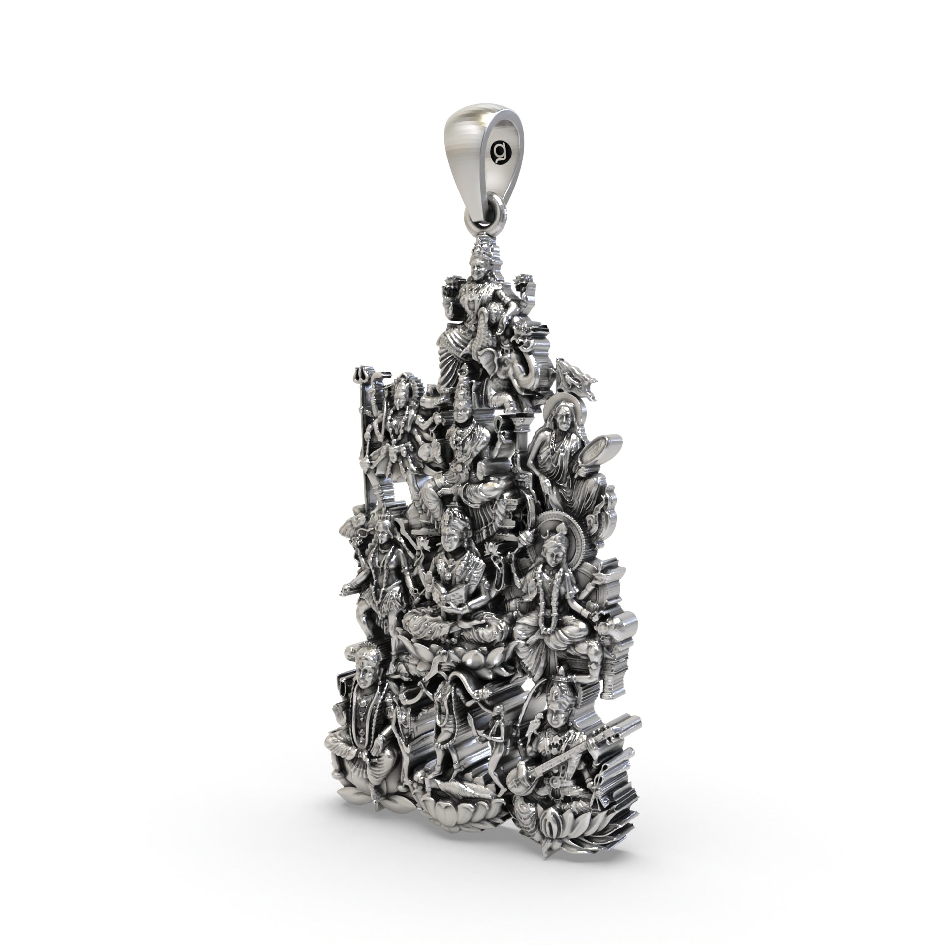 925 Silver Dasmahavidya Devi Pendant – Sacred Divine Feminine Symbol for Protection, Power & Spiritual Blessings Secondary image