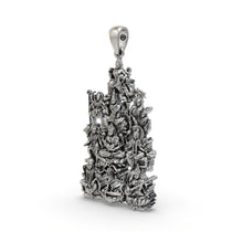 Dasmahavidya Devi pendant fine silver details