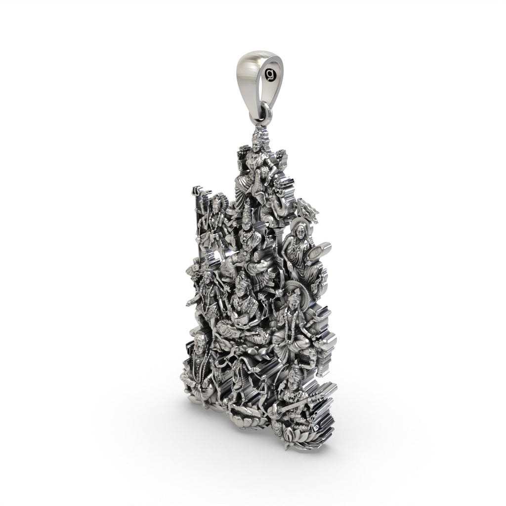 Dasmahavidya silver pendant for devotional wear