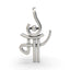 925 silver Maa pendant front view,