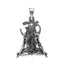 Front view of the Gurushri Siddhnath 925 sterling silver pendant showing intricate spiritual details.