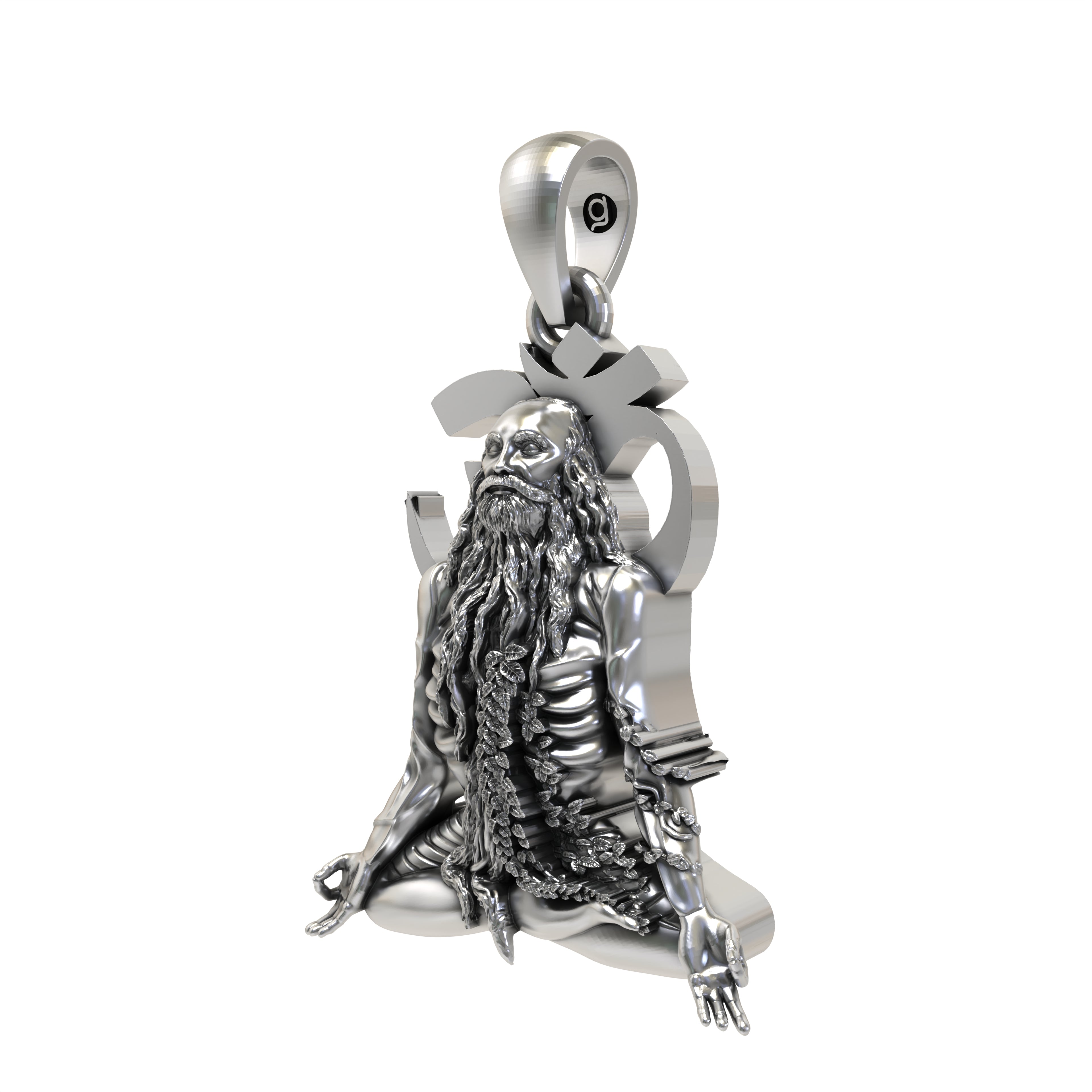 Gurushri Siddhnath (Jai Girnari) 925 Sterling Silver Pendant | Jai Gurudatt Spiritual Jewelry Secondary image