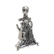 Side profile of the Gurushri Siddhnath silver pendant, perfect for daily wear and meditation practice.